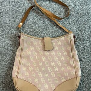 Dooney & Bourke Pink and Tan Shoulder Bag